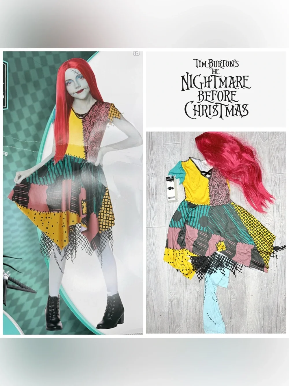Kids Sally Halloween Costume The Nightmare Before Christmas Size S cosplay